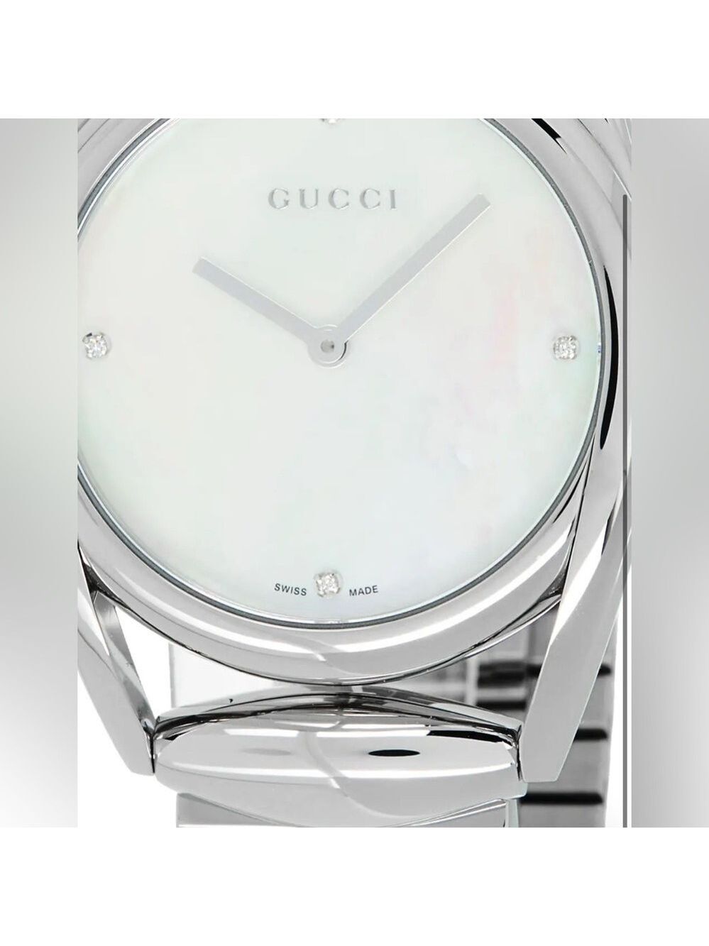NEW in Box GUCCI Quiet Luxury Crystal Mother-of-Pearl Watch w Authenticity Cert. - Picture 11 of 12